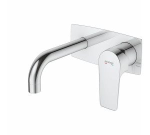 Monomando de lavabo empotrado caño 16 cm Cromado Koral